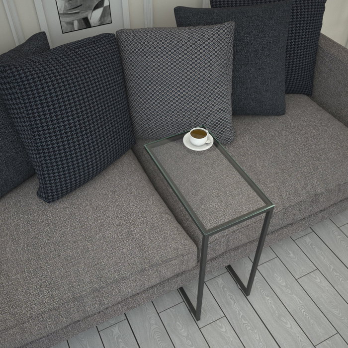 Hanah Home Callen - Glass Mesa Auxiliar Antracita